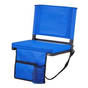 Stadium Seat, Folding Bleacher Chair with Back Support and Thick Cushion, Padded Stadium Seat for Bleacher Includes Shoulder Strap, Hooks, Cup Holder