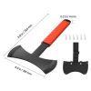 Throwing Axes and Tomahawks, 3 Pack 11.9 inch Double Bit Axe Throwing Hatchet Set, Stainless Steel Head with Non-Slip TPR Rubber Handle
