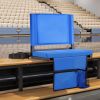 Stadium Seat, Folding Bleacher Chair with Back Support and Thick Cushion, Padded Stadium Seat for Bleacher Includes Shoulder Strap, Hooks, Cup Holder
