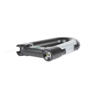 2200mAh Power Bank w/Emergency Flashlight Compass Carabiner-Shaped Hiking Camping Use (Option: Blac)