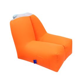 Inflatable Lounger Air Sofa Chair Couch w/ Portable Organizing Bag Waterproof Anti-Leaking for Backyard Lakeside Beach Traveling Camping Picnics (Option: Orang)
