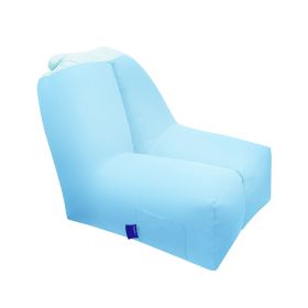 Inflatable Lounger Air Sofa Chair Couch w/ Portable Organizing Bag Waterproof Anti-Leaking for Backyard Lakeside Beach Traveling Camping Picnics (Option: Blu)