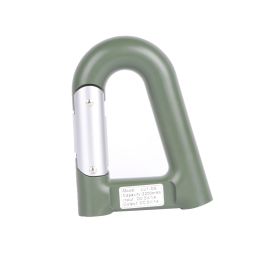 2200mAh Power Bank w/Emergency Flashlight Compass Carabiner-Shaped Hiking Camping Use (Option: Gree)