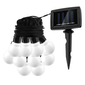 10LED Solar String Bulb Fairy Light Outdoor String Lamps Garden Xmas Decor Lamp (Option: Whit)
