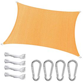Rectangle Top Canopy 98% UV Block Awning Shelter 185GSM HDPE Patio Cover with Snap Hooks Ropes for Outdoor Garden Backyard (Option: 600_600cm)