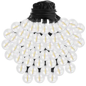 50FT Decorative Globe String Lights Outdoor Indoor 25Pcs Bulb Light Strings Fairy String Lamps for Garden Lawn Patio Cafe Party (Option: 50FT_US)