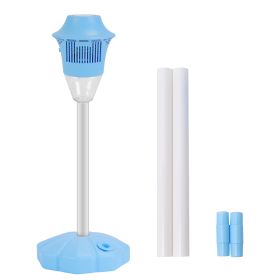 3 In 1 Standing Bubble Machine with Colorful Lights and Music Rechargeable Bubble Maker Stand with 2 Modes 3 Adjustable Height for Party Wedding Indoo (Option: 1Pc_Blue)