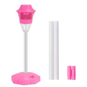 3 In 1 Standing Bubble Machine with Colorful Lights and Music Rechargeable Bubble Maker Stand with 2 Modes 3 Adjustable Height for Party Wedding Indoo (Option: 1Pc_Pink)