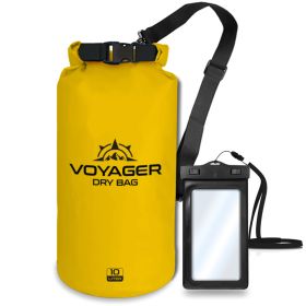 Voyager Waterproof Dry Bag for Kayaking and Water Sports (Color: YELLOW, size: 10 Liter)