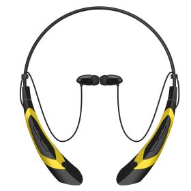 Wireless Neckband Headphones V5.0 Sweat-proof Sport Headsets Earbuds In-Ear Magnetic Neckbands Stereo Earphone Deep Bass Earphone w/Mic (Color: Gold)